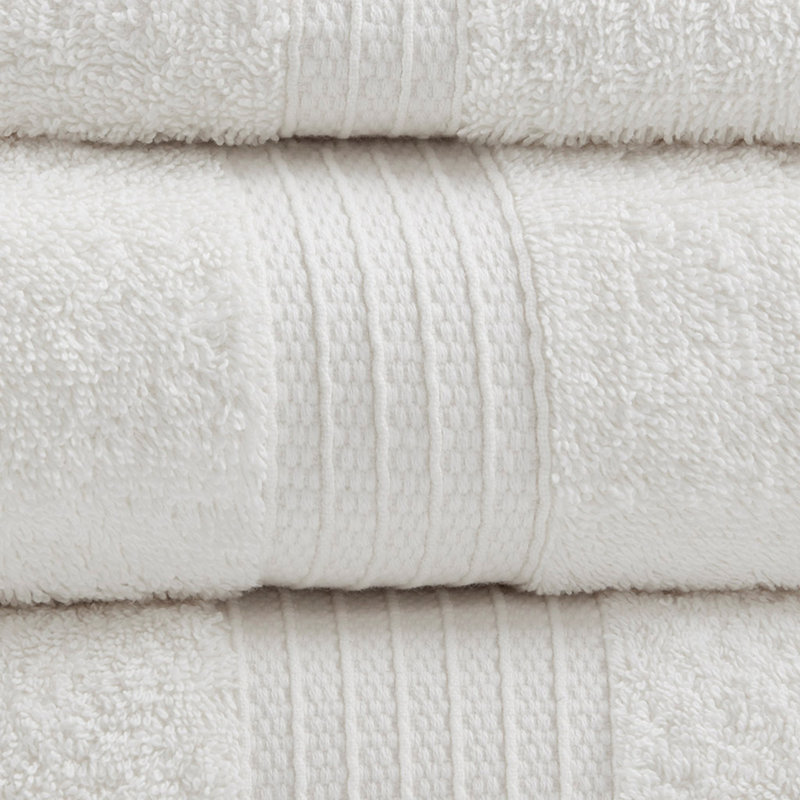 6 Piece Organic Cotton Towel Set, White