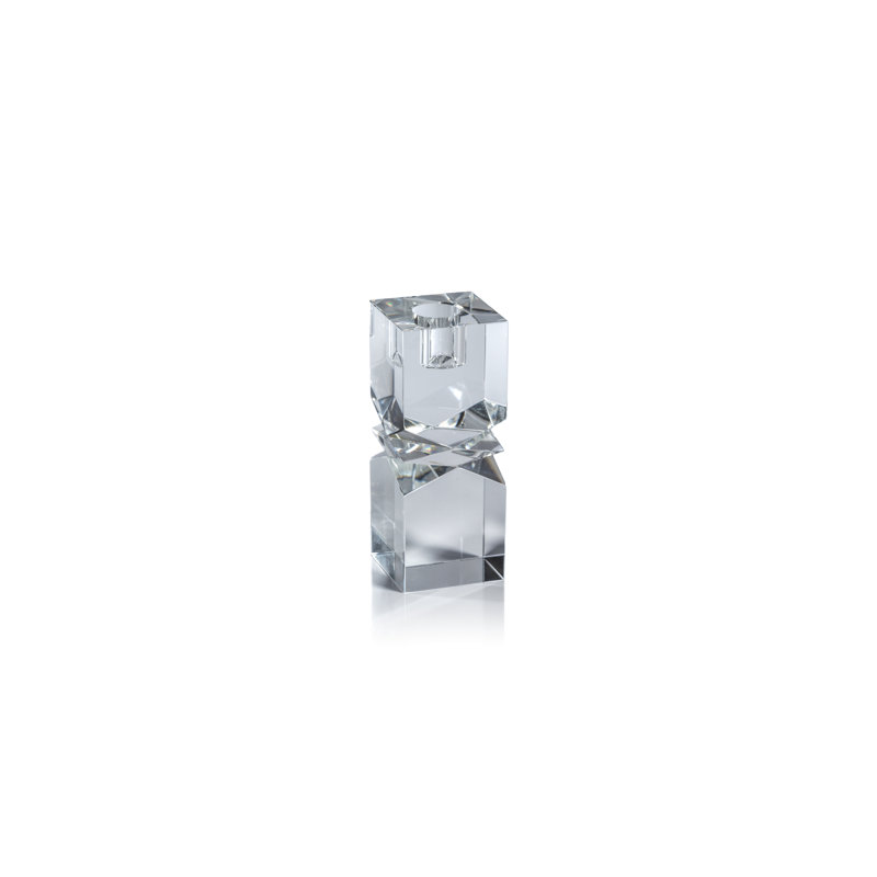 Bougeoir en verre Verdun Artistry, H 5 po x l 2 po x P 2 po, Uni, transparent