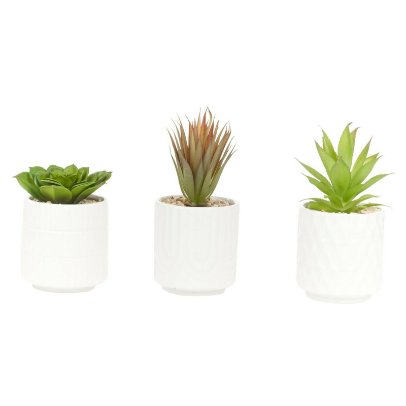 17cm Faux Foliage Plant in Ceramic Pot
