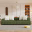 Canapé moderne avec pieds en bois d'hévéa 103,9 "Latitude, 4 coussins, canapé rembourré, canapé, canapé-1344566257