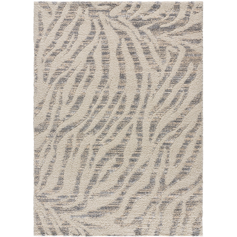 Animal Print Shag Area Rug, Rectangle 133 x 190cm