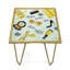 Bhairavi Glass Top End Table