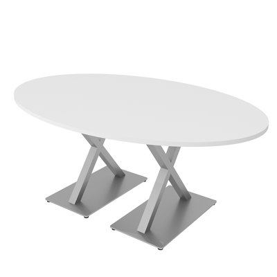 Oval Conference Room Table with x Bases