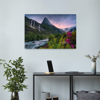 Paradis, Norvège, fleur abstraite contemporaine, impression d'art mural