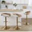 Tabouret de bar réglable Laurenzio avec repose-pieds arrondi en T-789590283-789590284