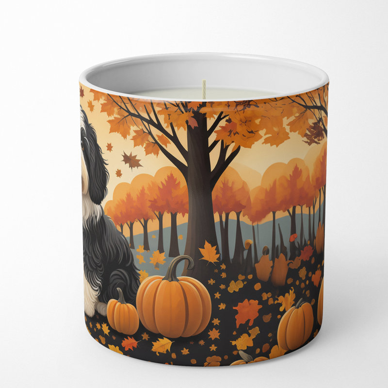 Bougie parfumée Pumpkin Spice avec support en céramique