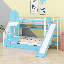Lit superposé de style château-508657663-508657661