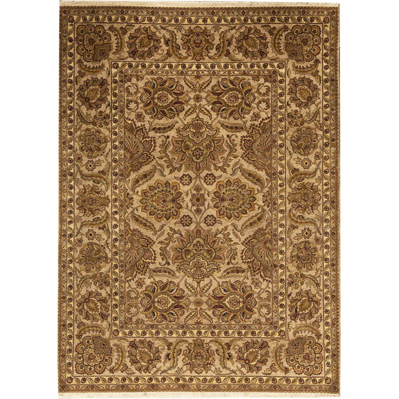 Wool Oriental Area Rug in Camel