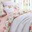 Ensemble de housse de couette de luxe en coton rose et vert-101674823