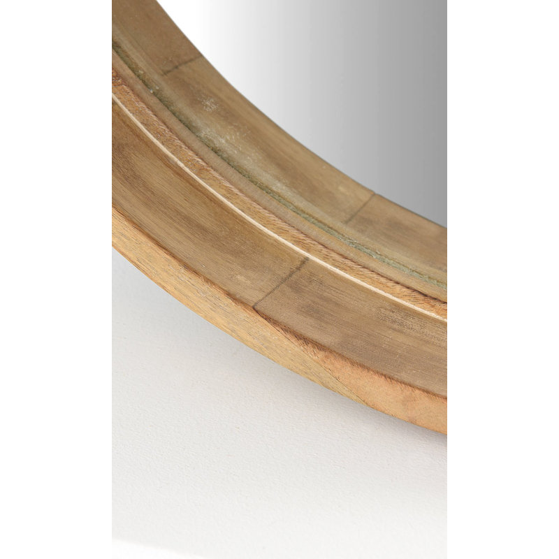 Ariya Wood Flat Wall Mirror