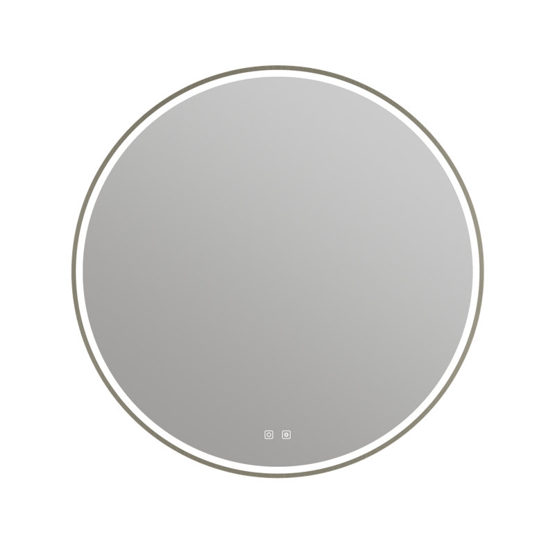 Denver 30" LED Wall Mounted Mirror With Defogger, Adjustable Temperature, Brightness, and Memory Settings - Brushed Bronze