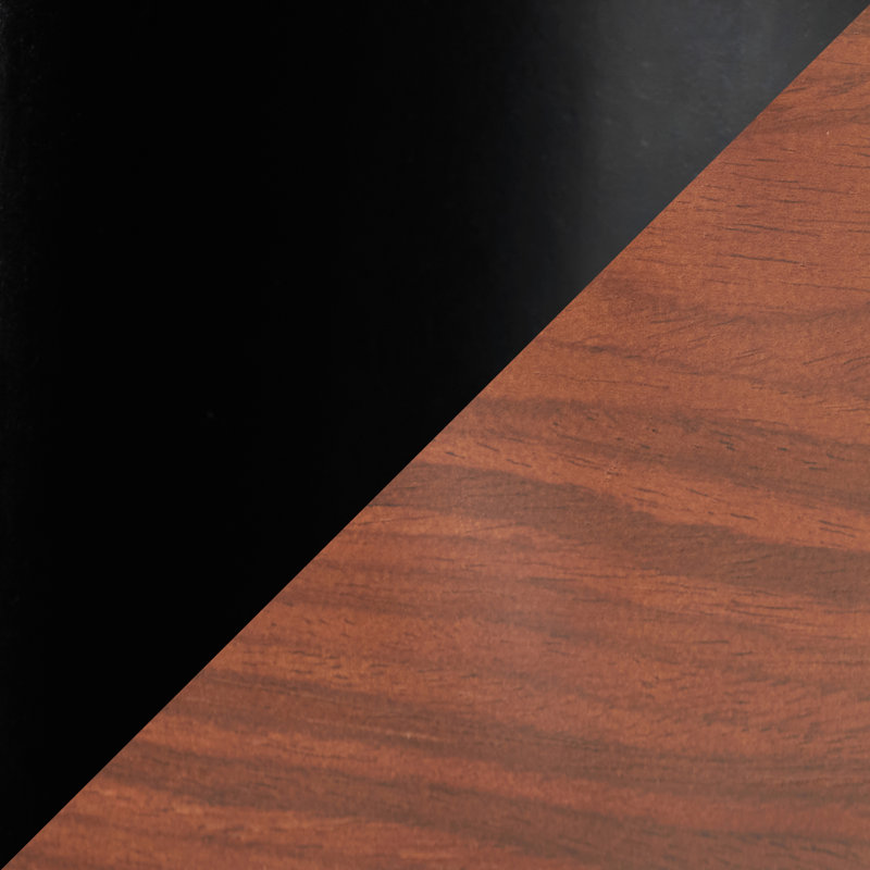 Hielm Sled End Table, Walnut/Black