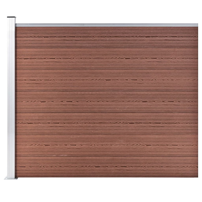 Zayante Fence Panel WPC 175x146 cm, Brown