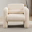 Chaise d'appoint confortable en tissu Sherpa moderne pour les espaces de vie