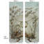 Blue French Rococo Chinoiserie Panel Wallpaper