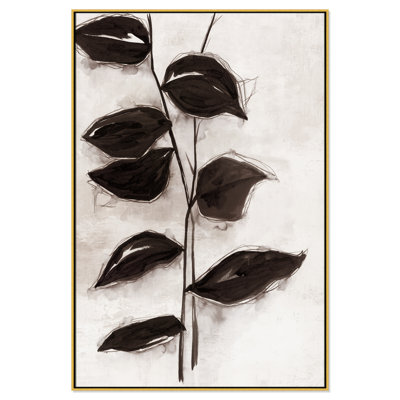 Leaves I - Floater Frame Canvas