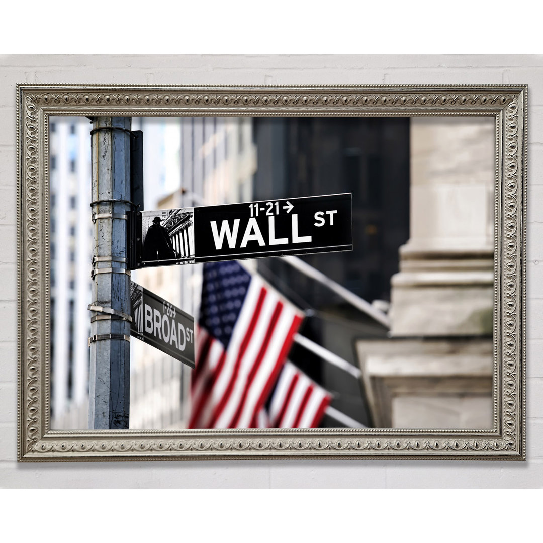 Wall St - Einzelner Bilderrahmen Druck