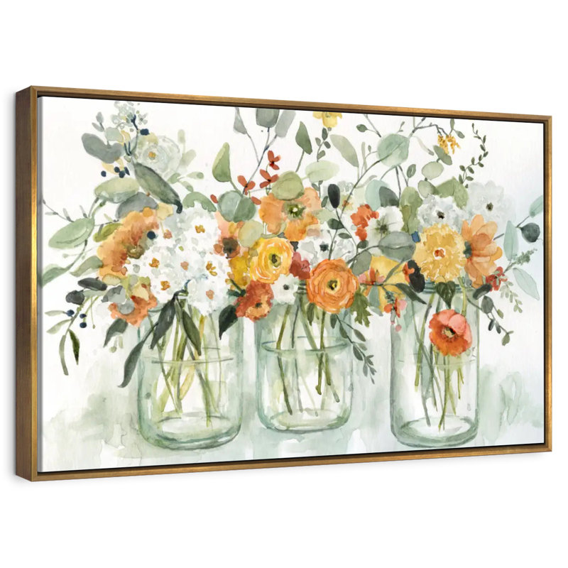 Trois Beautés, Cadre flottant doré, 13 po x 9 po