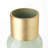 Trashawn Medium Mint Glass Vase W/Matte Gold Metal Neck Cuff