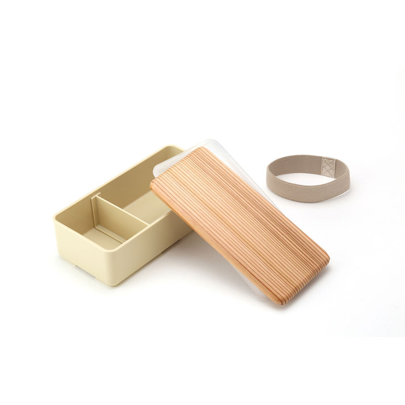 Boîte à bento rectangulaire, Beige