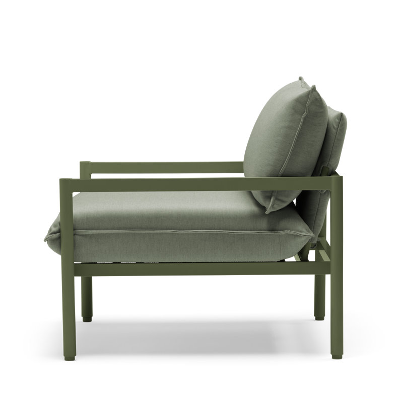 Terra Outdoor Lounge Chair, Olive