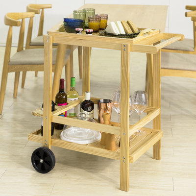 Kilbourn Solid Wood Bar Cart