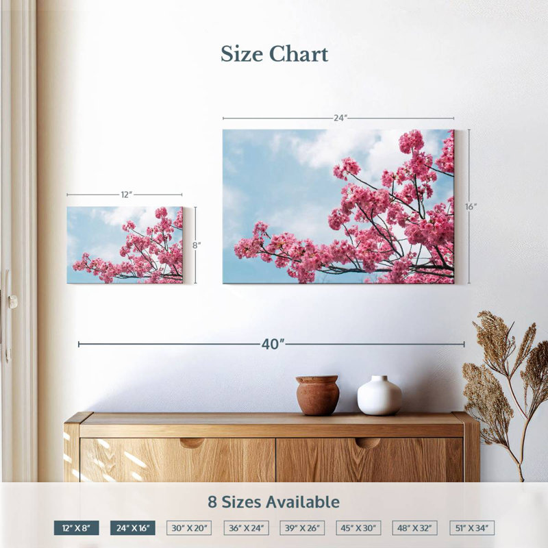 Abat-jour fleur de cerisier Harnek, H 16 po x l 24 po