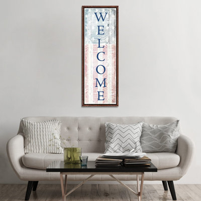 Welcome Flag by Carol Robinson - Panoramic Print on Canvas
