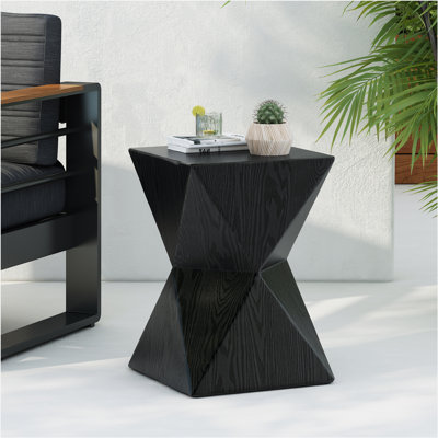 Side Table With Modern Prismatic Shape