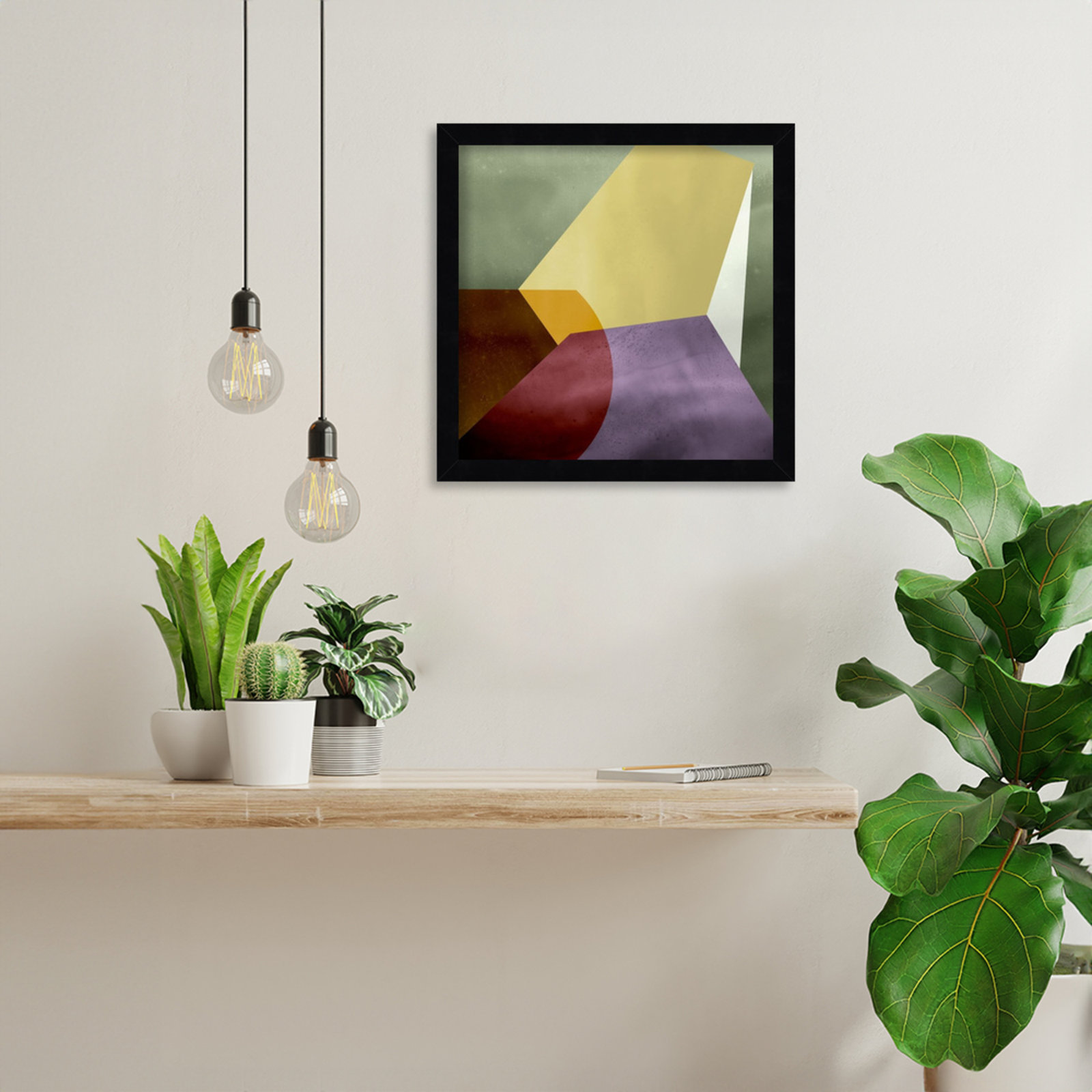 Flagler "Essentially Minimal VI" Print, 13" H x 13" W, Black