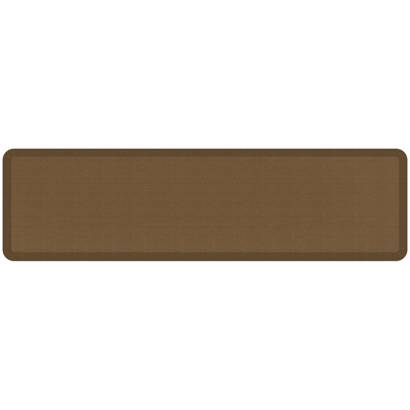 Solid Color Anti-Fatigue Non-Skid Kitchen Mat, 1'8" x 6', Khaki