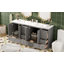 Meuble-lavabo autoportant de 72 po de style Shaker avec lavabo en céramique