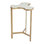 Link Bunching Table-Gold w/White Marble Top