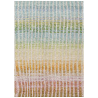 Machine Washable Indoor/Outdoor Jouett ACN2313 Stripes Rug