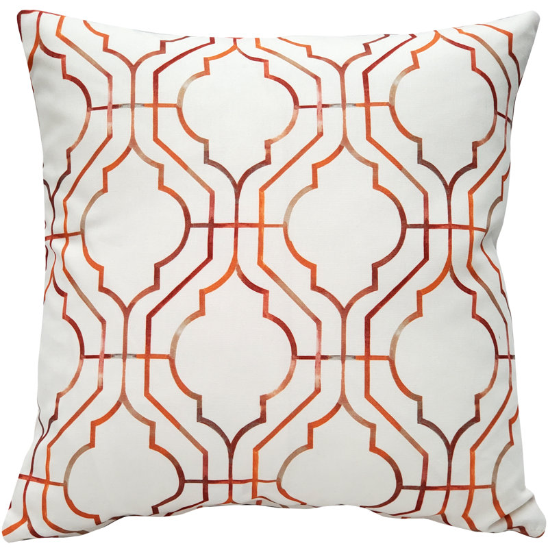 Gate Blue Throw Pillow 20X20, Orange