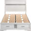 Lit double à panneau de rangement complet, tête de lit et design, tiroirs peu encombrants, finition fraîche et polyvalente pour la chambre à coucher, fabriqué en bois massif, structure en solution de 58,82 po de largeur, bois franc asiatique structuré-309979349