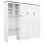 Queen Murphy Bed with Multi-Layer Storage Cabinet & Bookcase,Wood Foldable Space Saving Wall Bed, Multi Vertical Murphy Bed for Guest Room-185301905