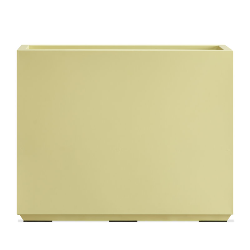 Metal Planter Box Black, Bright Yellow, 24.02" H x 30" W x 9.84" D