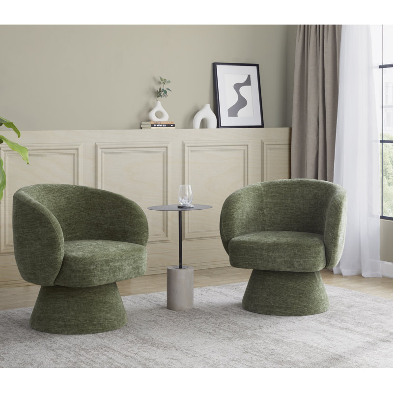 Fauteuil d'appoint pivotant Terrance, Vert