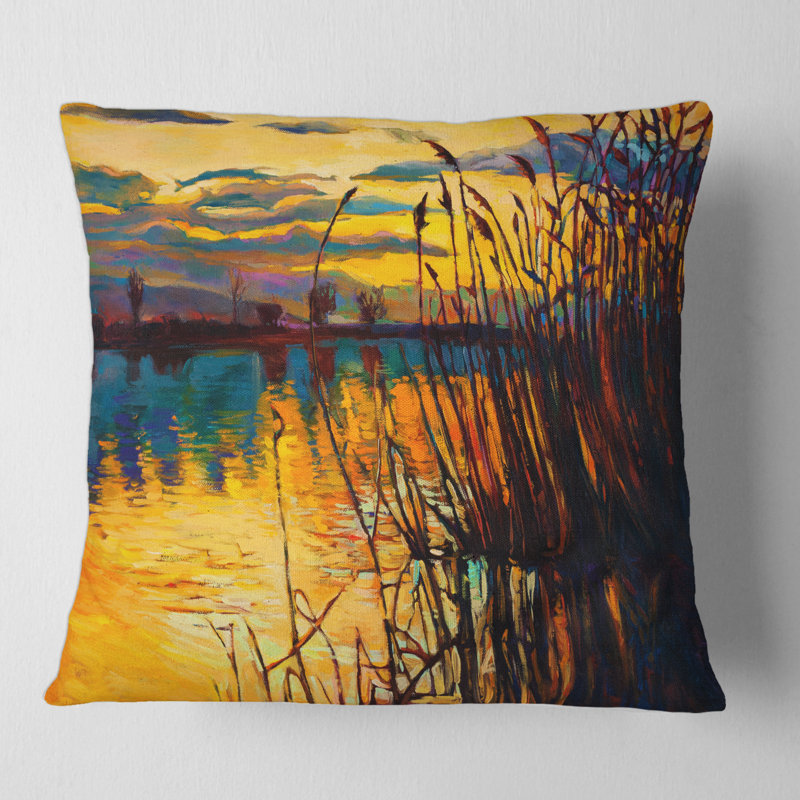 Housse et insert de coussin carré Sunset, 18" x 18"