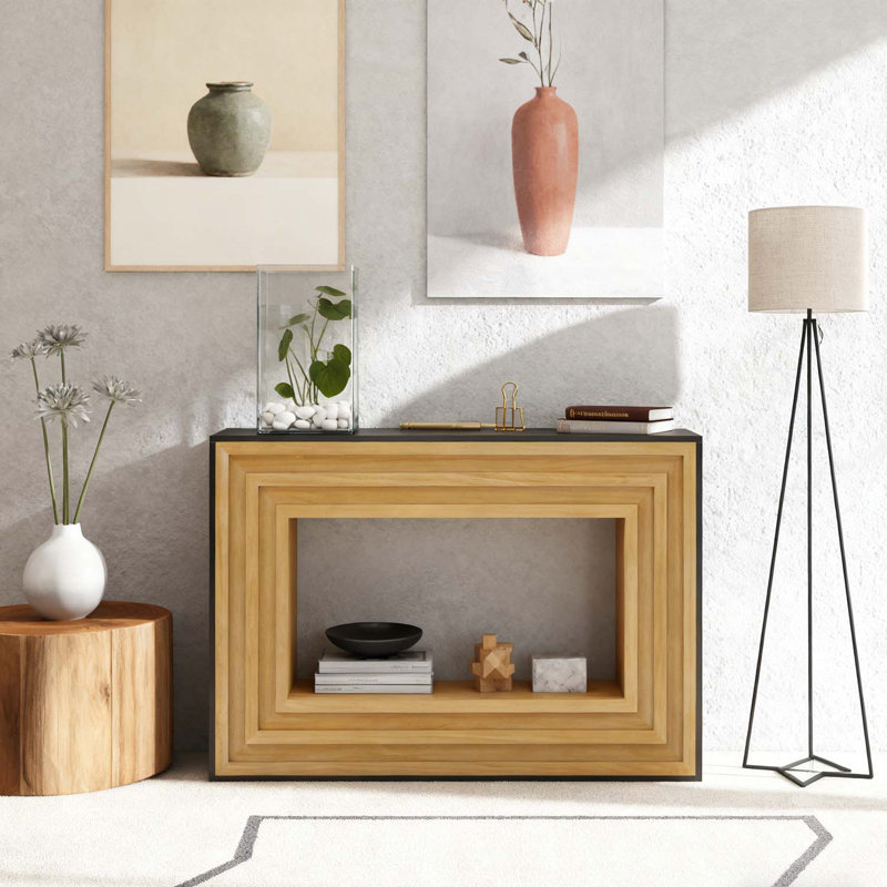Console moderne à contraste moderne, parfaite pour un décor contemporain et une utilisation polyvalente