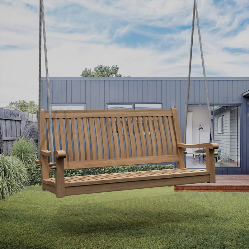 Del-Amo 48" Natural Teak Outdoor Swing Bench