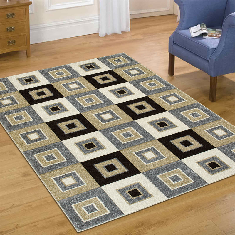 Geometric Indoor Rug, Rectangle 5'2" x 7'2"