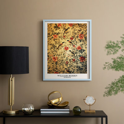 WM MORRIS Series CCXIX Framed Print - Solid Wood