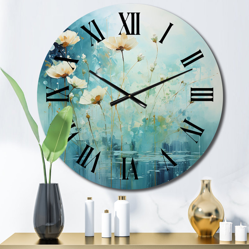 Horloge murale de paysage abstrait, Petit