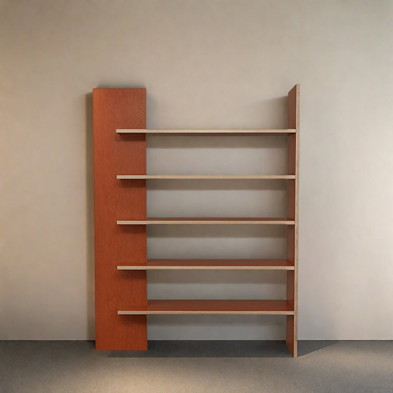 Bibliothèque durable et tendance, (5 tablettes) H 70,8 po x l 39,3 po x P 15,7 po, Marron foncé