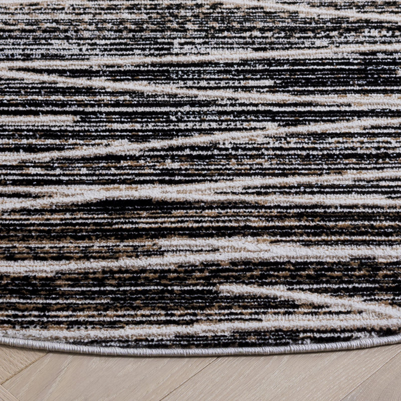 Mila 222 Performance Abstract Rug, Round 6'7"