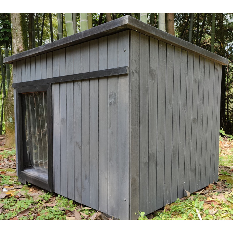 Niche pour chien gris et noir