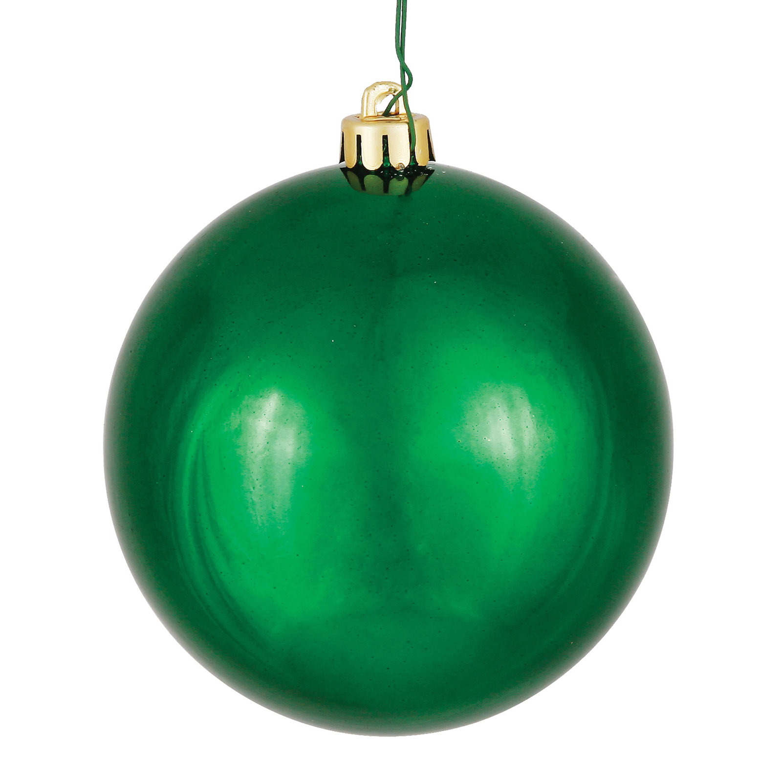 Holiday Décor Ball Ornament, 3" H x 3" W x 3" D, Emerald