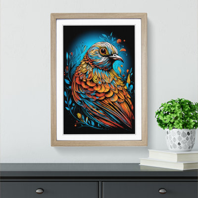 Partridge Line - Single Picture Frame Print on Wood